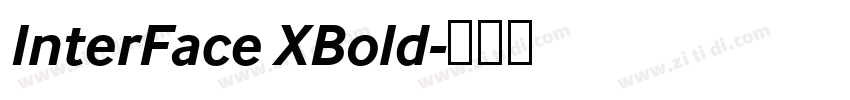 InterFace XBold字体转换
